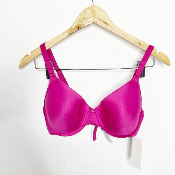 CHANTELLE C ESSENTIAL FULL COVERAGE SMOOTH BRA PINK C38160 womens 32D - Picture 2 of 4